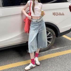 로이 하프 데님 팬츠 S-XXXL 7부 구매 가능 버뮤다팬츠 티류으스