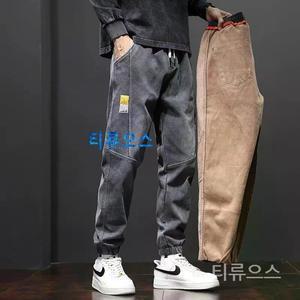 티류으스 남자 남성 기모 겨울 트레이닝 방한 바지 조거팬츠 카고 작업복