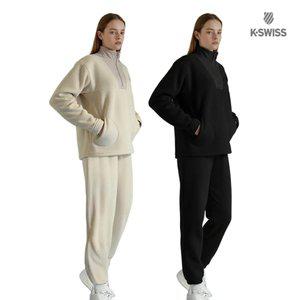 케이스위스 K-SWISS 여성 기모 후리스 아노락+조거팬츠 세트