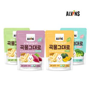 [엘빈즈] [단독!] 건강한 현미쌀과자 곡물그대로 1단계 8봉