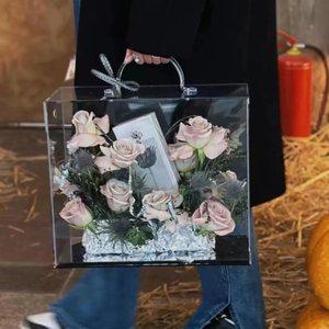 아크릴 꽃상자 선물상자 발렌타인 DIY 기념일 꽃집 투명 선물