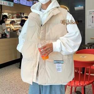 남자 오버핏 집업 패딩조끼 면 베스트 빅사이즈 겨울베스트 티류으스