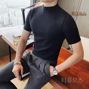 목폴라 반팔 남자 목티 남성 반폴라 티셔츠 쫄티 여자 기능성 이너 여성 여름 티 티류