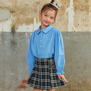 [가을최종]오픈버튼블라우스(블루)