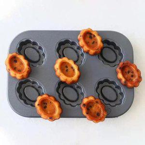 타원형 꽃 모양 마들렌 몰드 오븐 홈 베이킹 빵 틀 6구