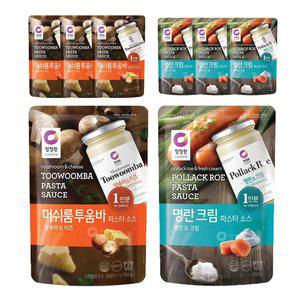 청정원 싱글파우치 머쉬룸 투움바, 150g, 4개 + 명란크림, 150g, 4개