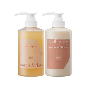 [헤어 SET] 먼스앤데이즈 퍼퓸케어 코랄(감귤과허브향) 헤어 세트(샴푸 500ml + 컨디셔