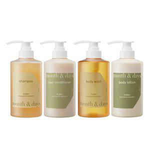 [4SET] 먼스앤데이즈 린든(라임앤바질향) 풀 세트(샴푸500ml+컨디셔너500ml+바디워시5