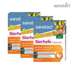3개 Sanotact 독일 자노탁트 비오라보 맥주 효모 비어헤페 400 정