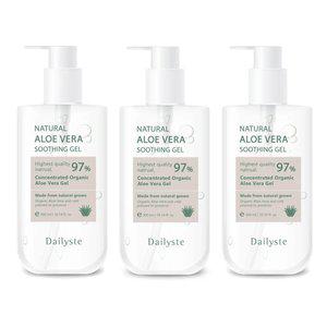 [데일리스테] [3개 묶음] 유기농 제주산 알로에베라 97% 무알콜 수딩 젤 300ml