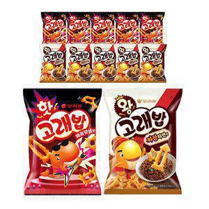 오리온 핫고래밥 매콤양념, 56g,+ 짜장라면맛,56g 각6개 (총12개)