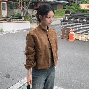 [모어렌] 포에르 바이커 스웨이드 자켓 [tjk0468]