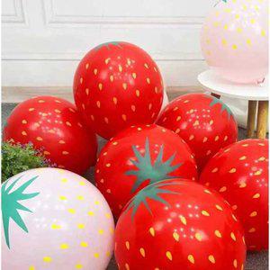 딸기풍선 대량 100개 파티 축제 이벤트풍선 테마 용품 벌룬 이벤트