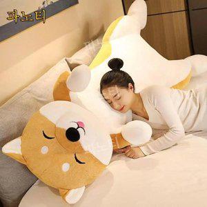 시바견모찌인형 대왕 엄청큰인형 대형강아지 수면 1m