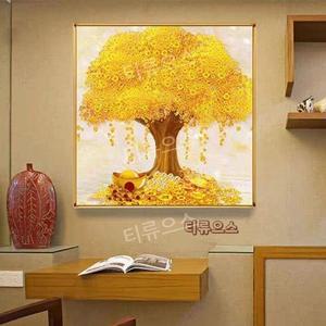 아트미니 보석십자수 금전수 화수분 돈 나무 황금 골드 재물 돈들어오는 전체수대형 티