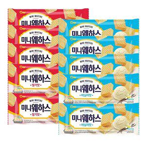 청우 미니웨하스 10봉세트(딸기80g 5+바닐라 80g 5)