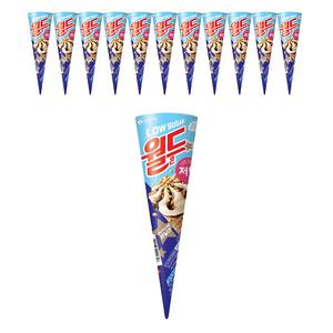 [슈팅냉동] 롯데웰푸드 월드콘 저당 160ml, 12개