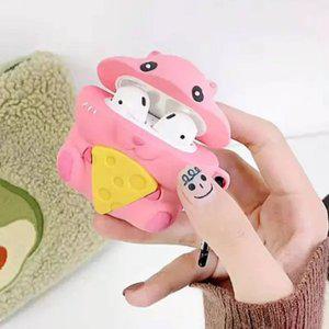 에어팟 1 2 세대 햄스터 치즈 실리콘 보관 커버 케이스