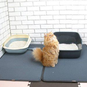 moa 고양이 특대형 사각 사막화 방지 매트 화장실 모래 발 메트