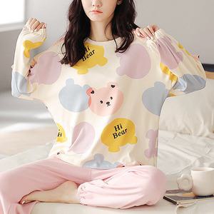 쉬블림로브 (긴팔+긴바지) 여성 캐릭터 홈웨어 파자마 잠옷 세트 GGWD0652