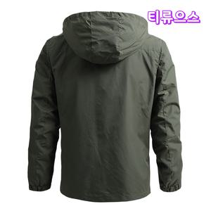 남성바람막이점퍼이월상품밀리터리방수후드필드 자켓 남성 가을 겨울 외투 플라이 티류
