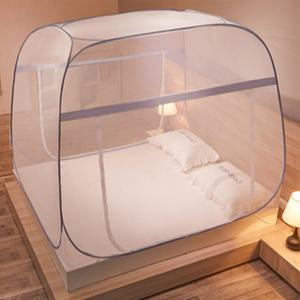 반디비 침대 원터치 모기장 텐트 사각 접이식 BM18 전면 그물망 해충방지