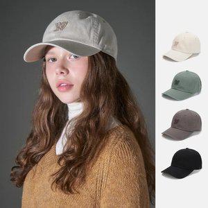 시그니처 라인자수 워싱 코튼 볼캡 트리에 (4 colors)
