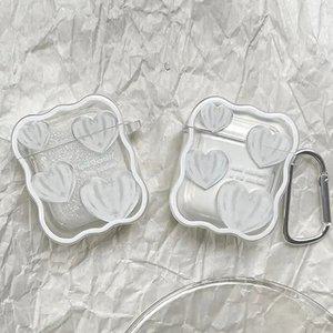 에어팟 프로 1 2 3세대 하트 패턴 포인트 투명 보관 커버 케이스