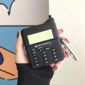 에어팟 프로 레트로 전화기 실리콘 보관 커버 케이스