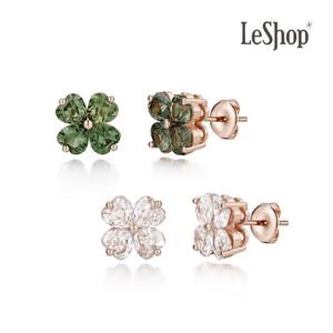 [르샵주얼리] 14K 하트 클로버 귀걸이(GoldPlated)_LJ5065BRE
