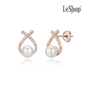 [르샵주얼리] 14K 글레시 진주 귀걸이(GoldPlated)_LJ5112BRE