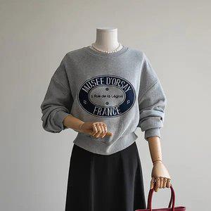 (안나앤모드) musee 자수패치 긴팔 맨투맨[티셔츠CYN8]