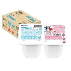 [최종 17,760]연세 요거트 플레인+딸기 80gx48개