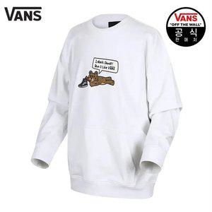 (공용) 런 스케이트 하이 크루 맨투맨_VN000EXHWHT1