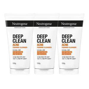 뉴트로지나 NEW 딥클린 아크네 포밍 클렌저 150g, 3개+증정(뉴트로지나 인텐스 시카 에
