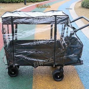 폴딩 미니 PVC 커버 유모차 왜건 야외 레인 174cm 바퀴장바구니 카트 방수 티류으스