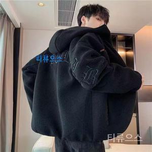 빅사이즈 남자 플리스 두꺼운 양털 자켓 후리스 뽀글이 겨울 집업 티류으스