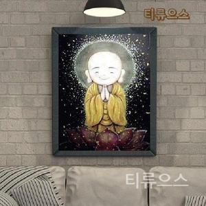 티류으스 동자스님 따듯한 합장 불심 전체수 보석십자수 DIY키트