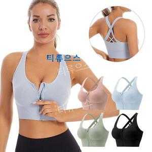 래쉬가드이너 여성 상의 앞지퍼 수영복 비치웨어 스포츠 브라탑 티류으스