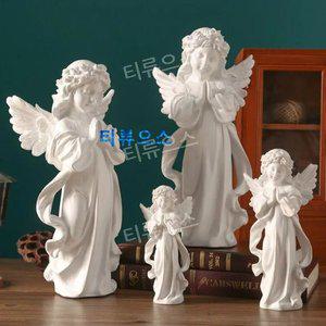 아기천사 조각상 인테리어 유럽풍 복고풍 석고상 천사 여신 티류으스