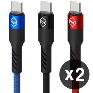 [1+1 로프 케이블] 고속 충전케이블 C타입/8핀/5핀 초고속 휴대폰 충전 애플 삼성 아이