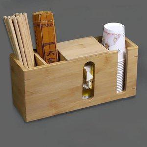 업소용 테이블 수저통 종이컵 나무 일식집 냅킨 케이스 보관함 수저꽂이 식당 매장