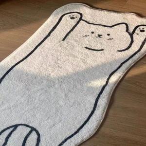 고양이 발매트 욕실 앞 캐시미어 야옹 미끄럼 방지 마모 바닥