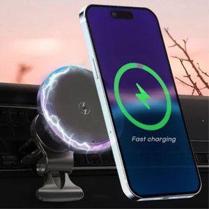 차량용 맥세이프 고속충전 무선거치대 15W 핸드폰 휴대폰 충전기 QI2 마그네틱 첫차새