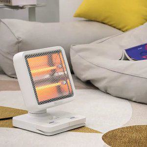 겨울 가정용 사무실 이동식 석영관 2단 히터 탁상용 회전형 발난로 스토브