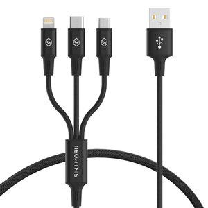 [3in1 케이블 C타입 8핀 5핀] 고속 충전 올인원 멀티충전 급속 USB 아이폰 갤럭시 휴대