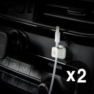 [1+1 마그네틱 케이블 홀더] 케이블 정리 충전 선정리 책상 차량 클립 고정 자석 전선