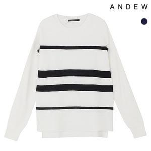 [ANDEW] 여성 AC 조직물 멀티스트라이프 풀오버(O181KT520P)