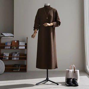 (안나앤플러스) 반하이넥 골지 원피스[드레스CPV43] 빅사이즈