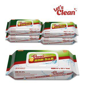 순수나라렛츠클린 렛츠클린 물걸레청소포 특대형 30매5팩 고급형 엠보싱 베이킹소다 항